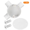 sourcing map 2Pcs PVC Conduit Box Junction Box 3 Way
