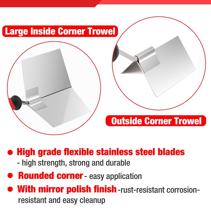 Goldblatt 2 Piece Drywall Corner Tool Set, 5'' Outside Corner