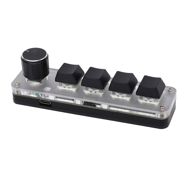 One Handed Mechanical Keyboard 4 Key with Adjustable RGB DIY