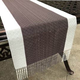 Rilassato Macrame Table Runners,Boho Table Runner with Tassels for Bohemian Wedding Bridal Shower Rustic Home Farmhouse Dining Table Decor (t002 Dark Purple, 12 x 72 Inch)