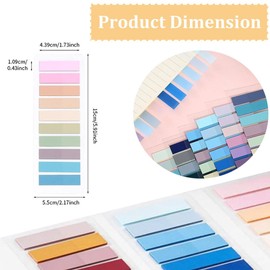 1200Pcs Sticky Notes - Index Stickers, Sticky Page, Markers Page, Book Markers, Clear Morandi Page Markers, Writable and Repositionable File Flags, Office Supplies for Books Page Bookmarks