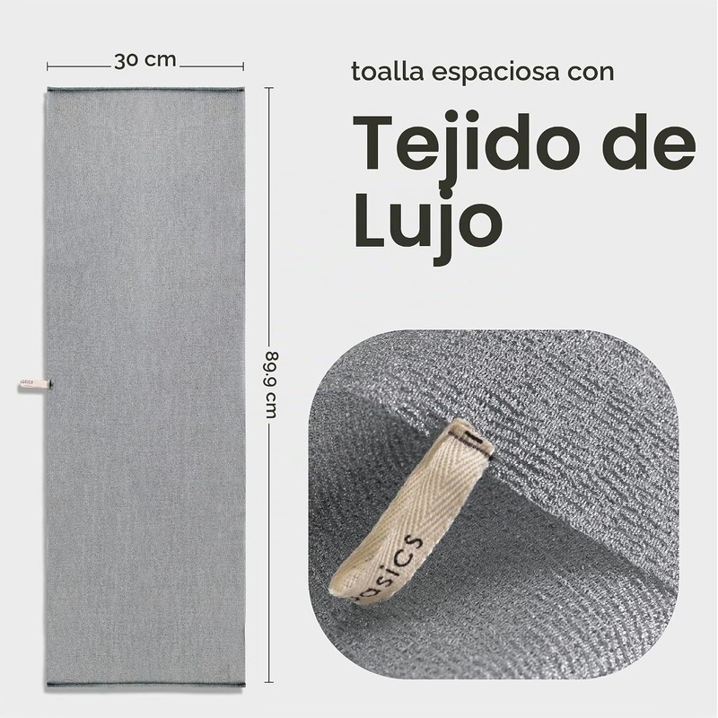 Toalla de ducha exfoliante japonesa MainBasics (Set de 3)