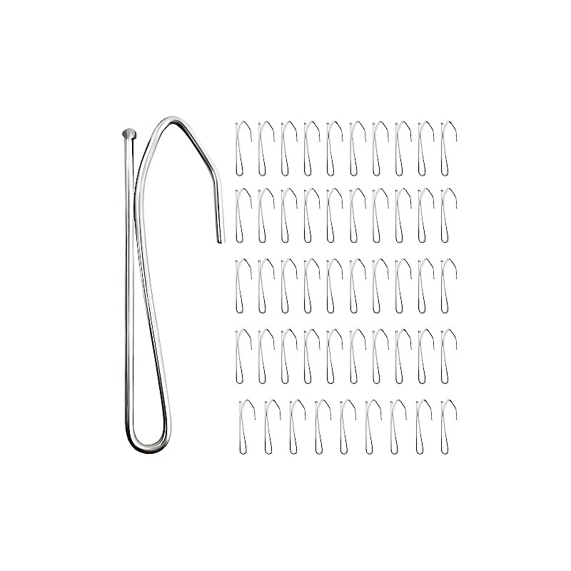 50 ganchos de cortina de metal resistente de 2.7 pulgadas