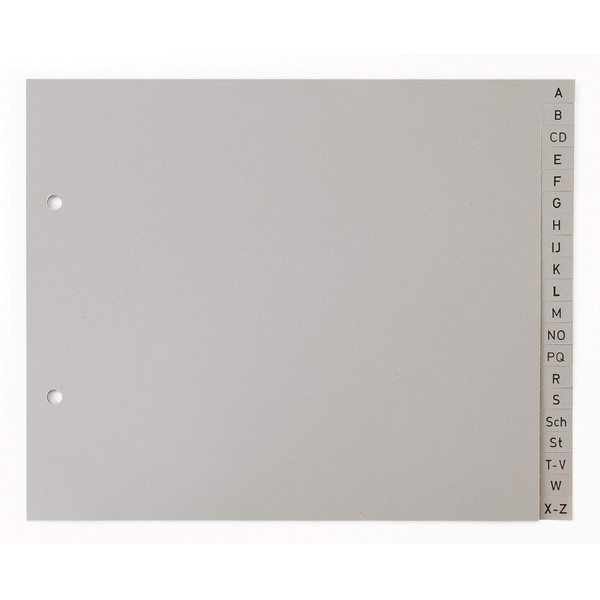 Dividers/Index Sheets, Polypropylene, for DIN A4, Half Height, with Letters