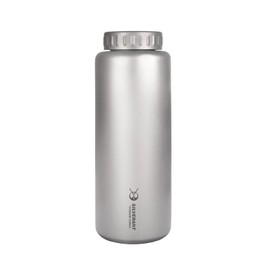 SILVERANT Titanium Water Bottle- Large Capacity Camping Canteen with Wide Mouth Sport Drinking Bottle for Outdoor Hydration Drinkware (1500ml-Wide Mouth)