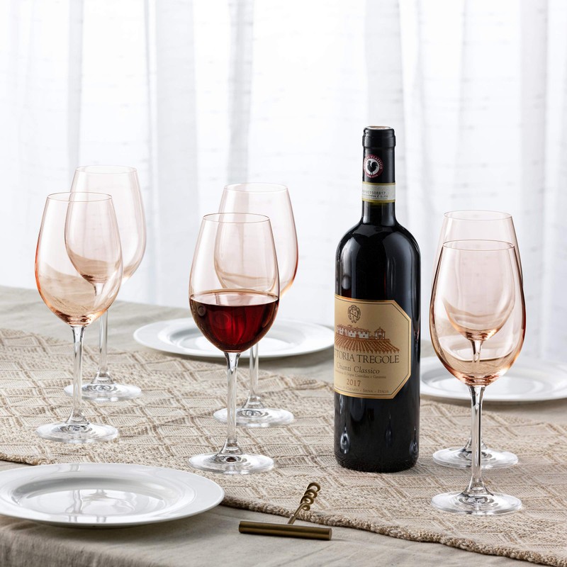 Godinger Wine Glasses, Stemmed Wine Glass Goblet Beverage Cups -