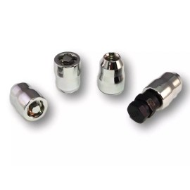 WHKT 4 14x1.5 Chrome Socket Wheel Lug Locks Dodge Challenger Charger RT SRT8 Hellcat