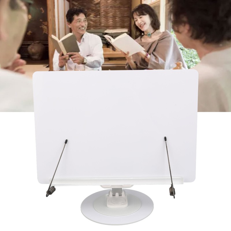 Book Reading Stand Foldable 360 Degree Rotating Book Stand Acrylic