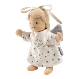 Hanging Toy Doll, Guardian Angel with Neckerchief, Motif Print Zodiac Sign Libra, Gift Idea for Boys and Girls