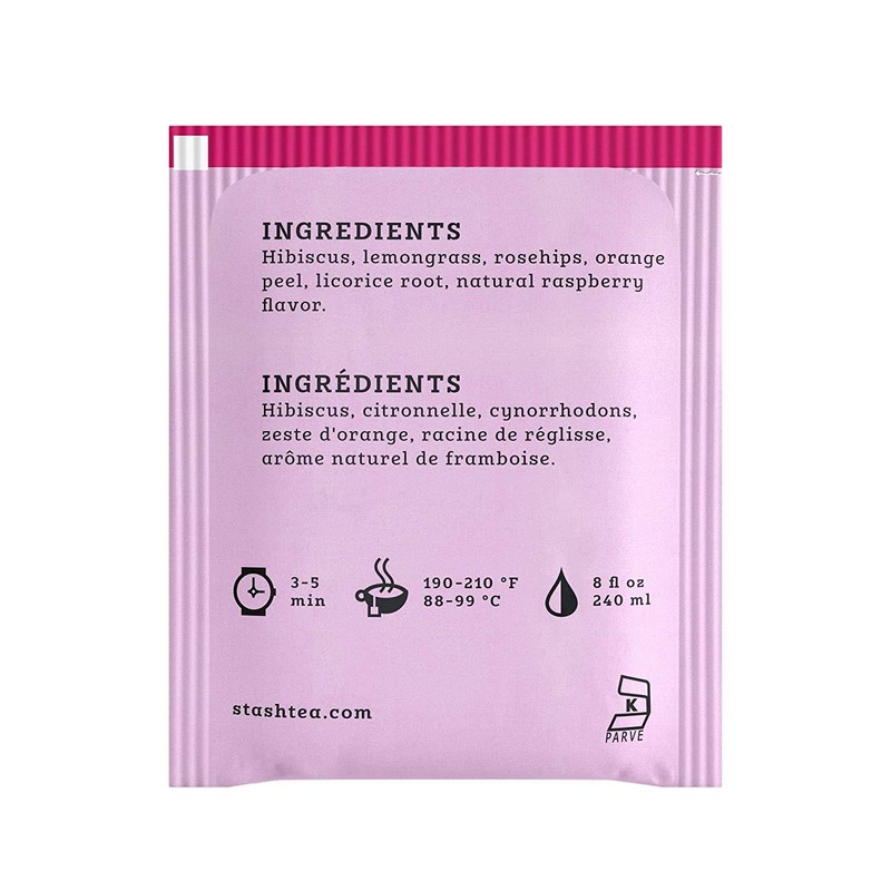Stash Tea Wild Raspberry Hibiscus (Pack of 3)