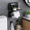 Tindbea Mega Size Toilet Paper Holder with Shelf + Towel