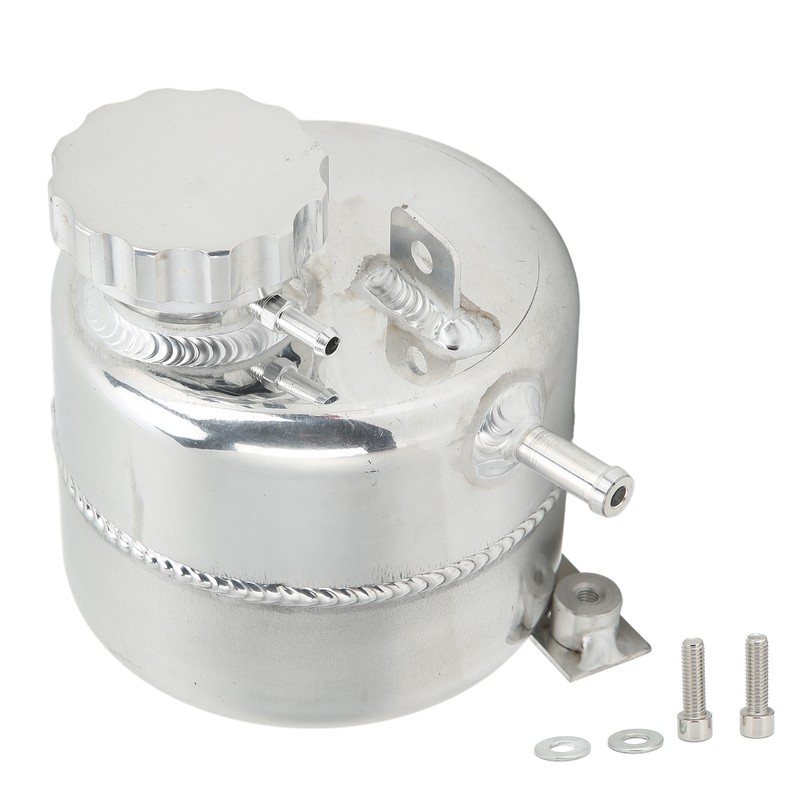 Radiator Coolant Expansion Water Tank Aluminium Alloy Polished Replacement for