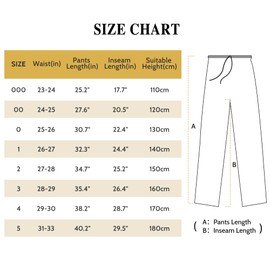 FitsT4 Karate Pants 8oz Middleweight Elastic Waist Martial Arts Pants Perfect for Training or Competition White, 3