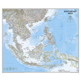 National Geographic: Southeast Asia Classic Wall Map - Laminated (38 x 32 inches) (National Geographic Reference Map)