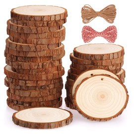 Fuyit Wooden Discs 30 x Wooden Log Discs 7-8 cm