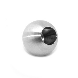 PRIOstahl Solid Ball Decorative Ball Stainless Steel Ball 1 x Ball Diameter 20 mm with Blind Hole 14 mm for Railing Round Rod Filling Rod Balcony Stairs Posts Made of Stainless Steel V2A