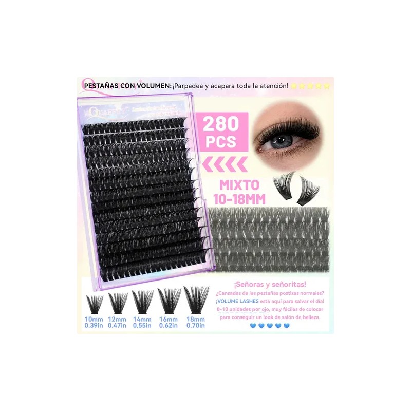 Kit De Extensiones De Pestañas De Alta Capacidad,972 Pcs