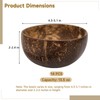 OMISTAR 14 PCS Coconut Shell Bowls, Small Polished Wooden Bowl,
