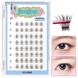 [ICLIONE] jjonjon lash False Eyelashes, No Glue Required for Portions