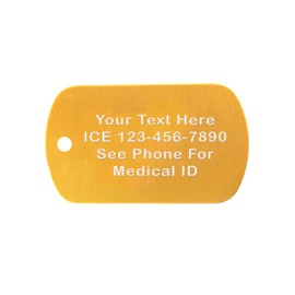 Goods For Giving Custom 2 Pack - Seizures Medical Alert ID Necklaces with Gold Custom Tags, Purple Silencers, and 30'' USA Chains