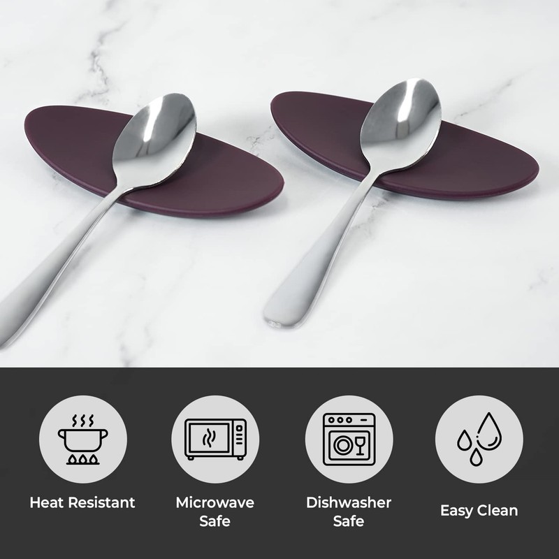 Carrotez Small Silicone Coffee Spoon Rest 2 pcs (0.2" x