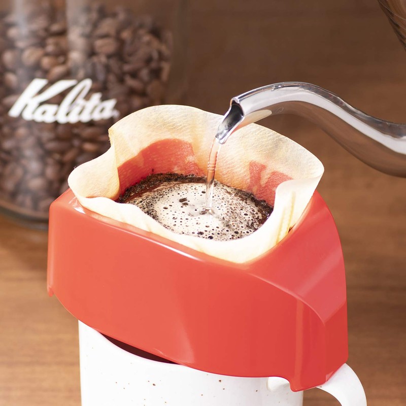 カリタ Kalita コーヒー ドリッパー 1杯専用 カフェ・トール レッド #04107