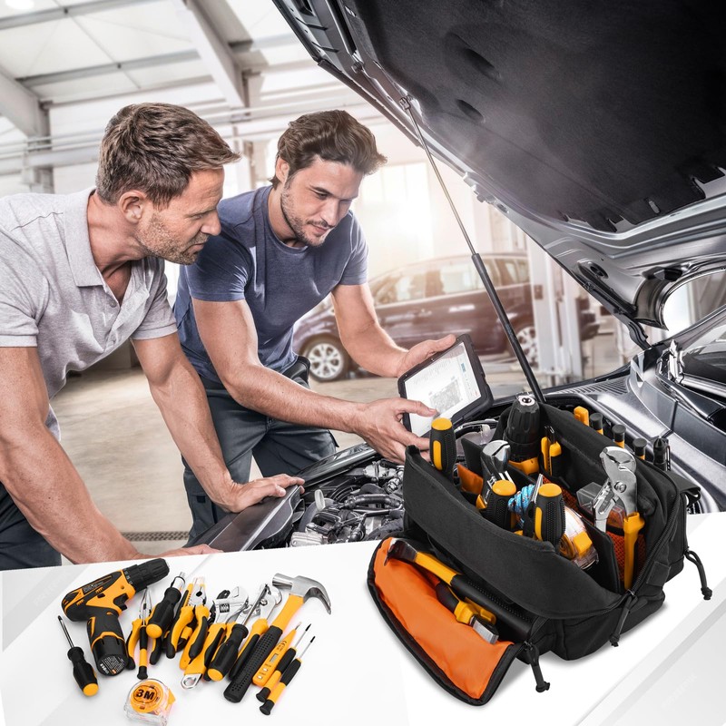 MOZETO 12 inch Tool Bag, Water-Resistant Small Tactical Tool Bag,