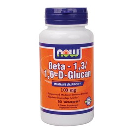 NOW Beta 1,3/ 1,6-D-Glucan 100mg, 90 Count (Pack of 2)
