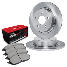 R1 Concepts Rear Brakes and Rotors| Automotive Replacement Brake Kits| Rear Optimum OEp Brake Pads and Rotors Kit| Fits 2019-2022 Mazda 3; 2020-2022 Mazda CX-30