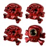 ZNDAW 4 PCS Skull Style Tire Valve Stem Caps, Dustproof