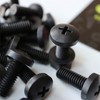 20 x Black Pan Head Screws Polypropylene (PP) Plastic Nuts