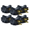 Hug-A-Plug Dual Outlet Wall Adapter, 6 Pack Black DG1.B.6.48-BK