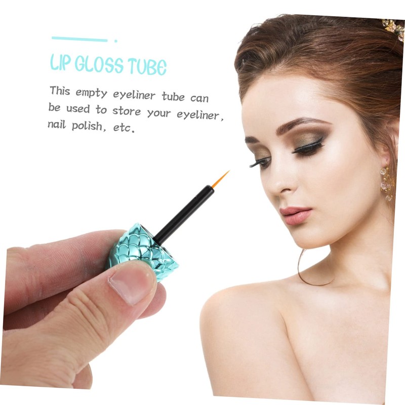 FOMIYES 3sets DIY Lip Gloss Tube Mermaid Shape Container Holder