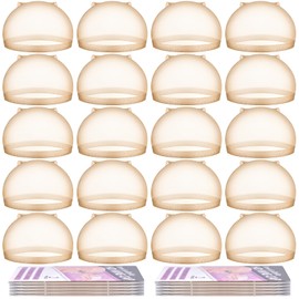 MORGLES HD Wig Cap, 20Pcs Wig Caps Ultra Thin, Transparent Wig Cap for Lace Front Wig Stretchy Nylon Wig Caps for Women, Nude