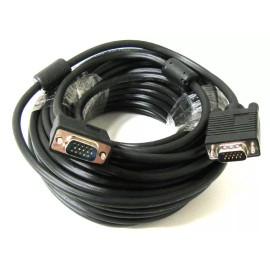 Unbranded/Generic 50ft 15 PIN Black SVGA SUPER VGA Monitor M/M Male Male Cable CORD FOR PC TV