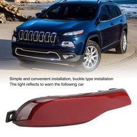 KIMISS Tiras Reflectoras Traseras para Jeep Cherokee KL 2014-2018, Ensamblaje de Luces Reflectoras de Parachoques Trasero, Color Rojo