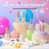 Beetles Neon Gel Nail Polish Set, 6 Colors Summer Jelly