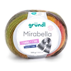 Gründl Mirabella Cuddly Wool Blend Yarn, Colour Overlay, 100 g/550 m, 80% Polyacrylic, 20% Wool, NS 3.5-4.5 mm (10)