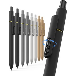 8 piezas de bolgrafos de gel - Punta fina de 0.7mm, escritura suave con tinta negra, bolgrafos anti-friccin de secado rpido y larga duracin,...       