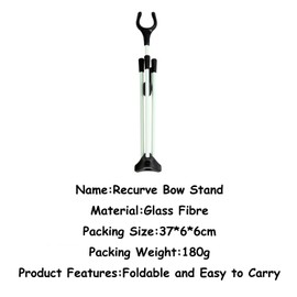 FUNTRESS Bow Stand Foldable Archery Recurve Bow Stand Archery Recurve Bow Rack Holder for Recurve Bow Longbow Takedown Bow (White)
