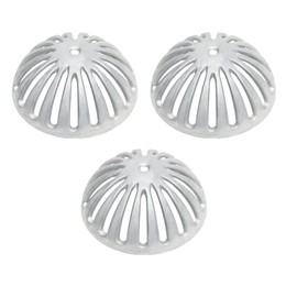 Leyso FS-DS Heavy Duty Aluminum Dome Sink Drain Strainer Floor Drain Cover for Kitchen, Restaurant, Bar, Buffet or Food Service. 5-1/4" Diameter x 2-1/4"H (3 pcs)
