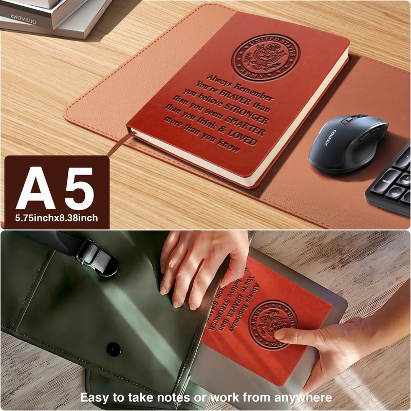WHLBHG Army Gift Army Leather Notebook Always Remember You are