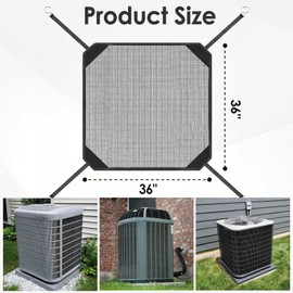 Air Conditioner Covers for Outside Winter, 36''x36'' Mesh and Oxford Central Air conditioner Covers for Outside, Fits Most Central AC Units and Condenser Cover (Black-Mesh, 36" x 36")
