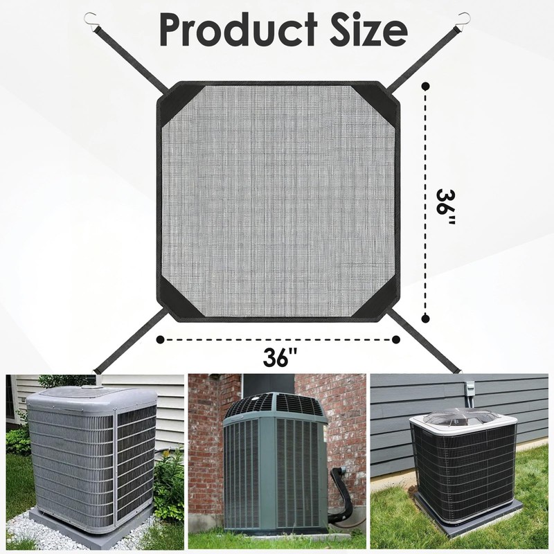Air Conditioner Covers for Outside Winter, 36''x36'' Mesh and Oxford