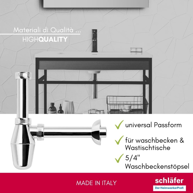 Schläfer 4396115 | Chrome ABS 1 1/4 Siphon, Bottle Siphon