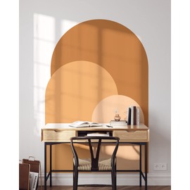 Coloritto Modern Arch Wall Decal | Peel and Stick Arch Wall Sticker | Removable Self Adhesive Boho Mural | Headboard Sticker (96" W x 72" H)