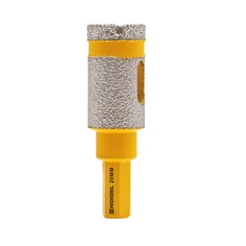 HIGHDRIL Diamond Finger Milling bit - 4/5inch (20MM) Dry Core Drill Bit for Drilling Milling Enlarging Holes in Ceramic Porcelain Tile Marble Granite Artificial Stone (Triangular Shank)