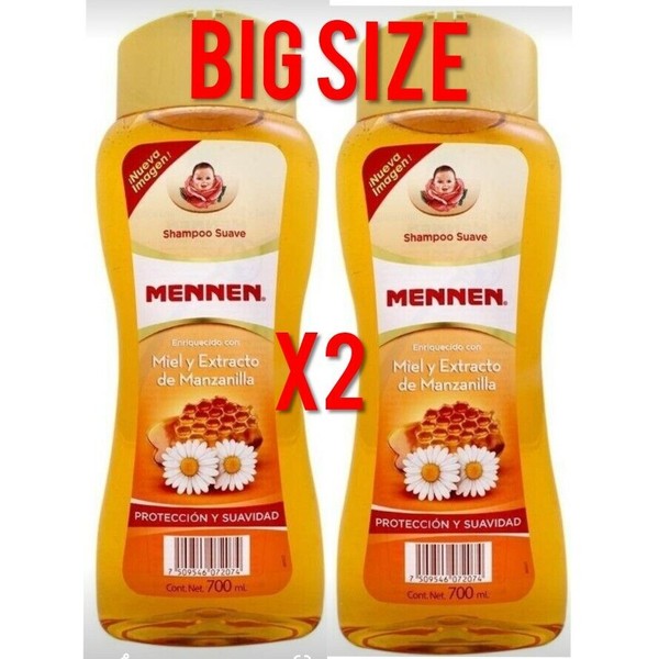 2x Shampoo Mennen Honey & Extract Chamomile Miel Y Extracto De Manzanilla 700mL