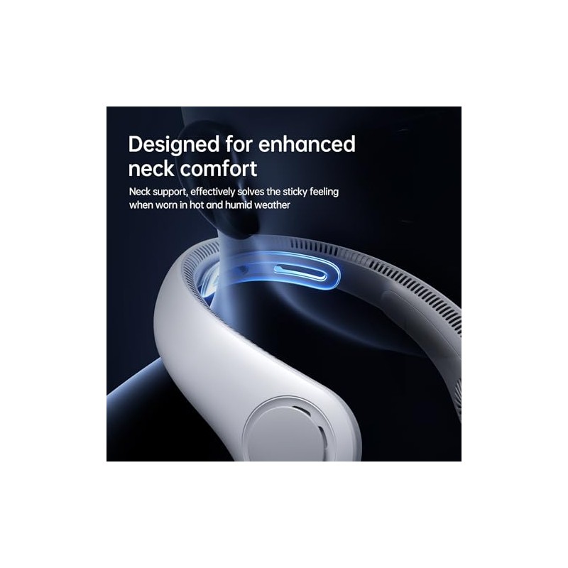 JISULIFE Portable Neck Fan - Hands-Free Bladeless Cooling Device