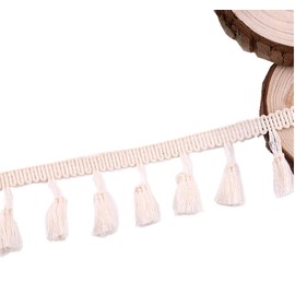 MSCFTFB - Mini ribete de flecos de 20 yardas, cinta bohemia con borlas para mujer, encaje de tela de costura de 1.6 pulgadas de ancho para bricolaje, joyería, ropa, bolsa, cortina para decoración de